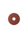 Rust colored teething ring donut shape white background