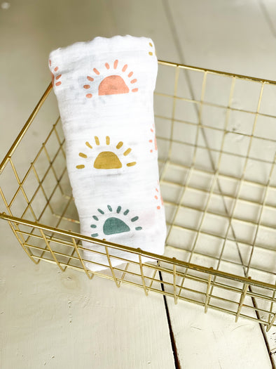 Sunny Muslin Cotton Swaddle Blanket