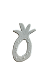 One pineapple Teether. Stone gray. White background. 